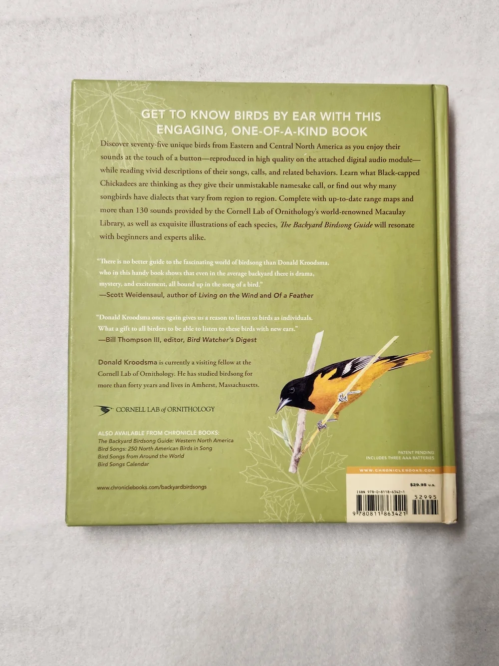 Backyard Birdsong Audio Field Nature Guide Interactive Wildlife Bird Watching